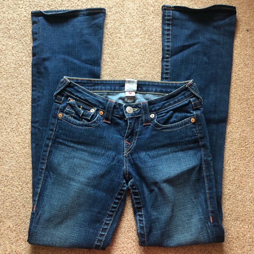 True religion boot cut low rise jeans